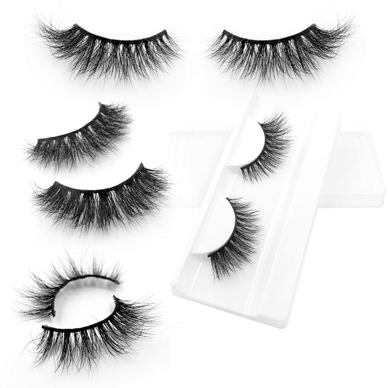 Real Mink Lashes 3D Mink Lashes Customized Box --1 Pair Set